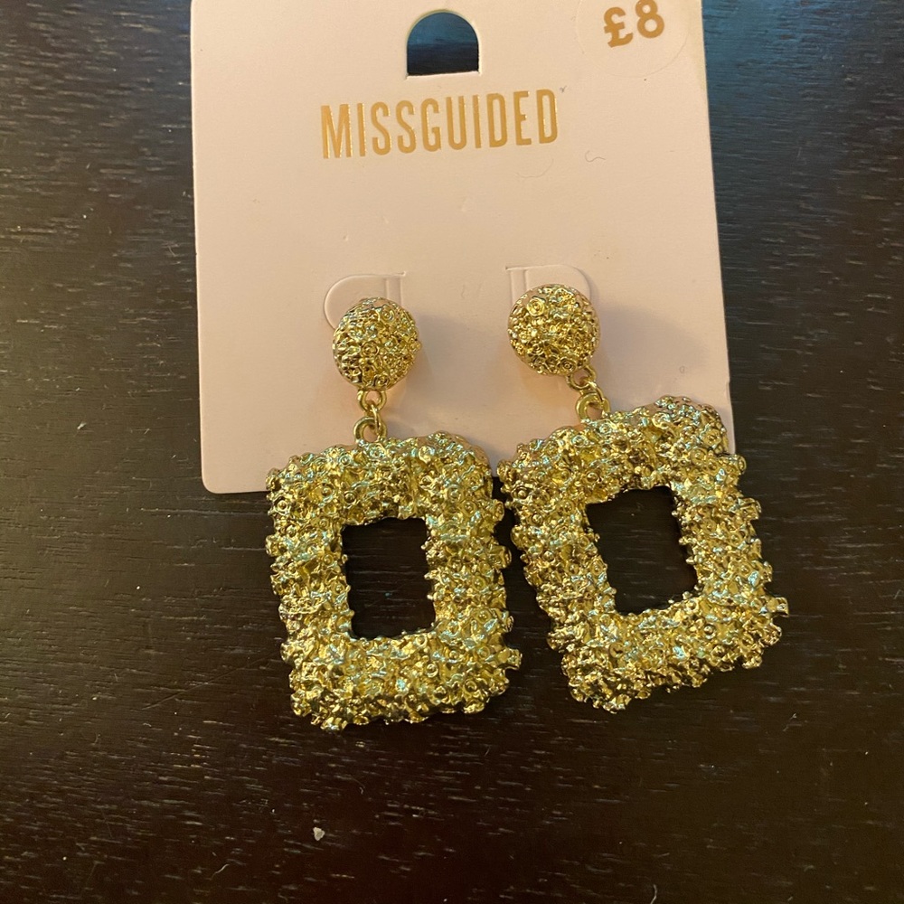 Misguided gold knocker earrings